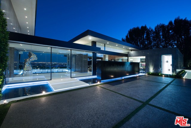 luxurious blue house